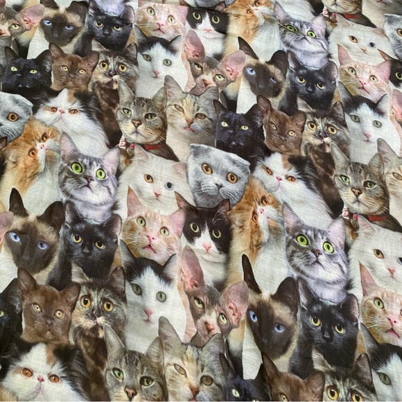 🐾CAT COLLAGE SCARF🐾 NWT - Picture 5 of 10